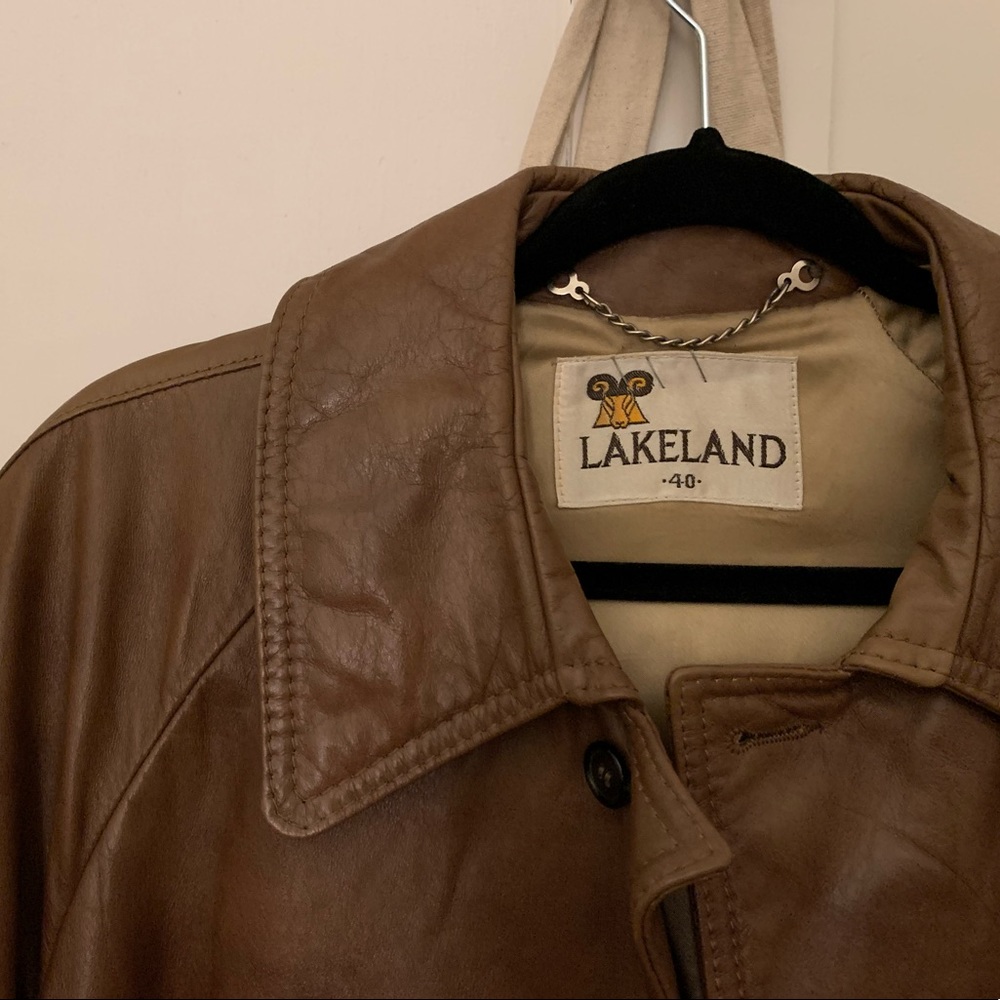 Gold Lined Chocolate Leather Trench Coat